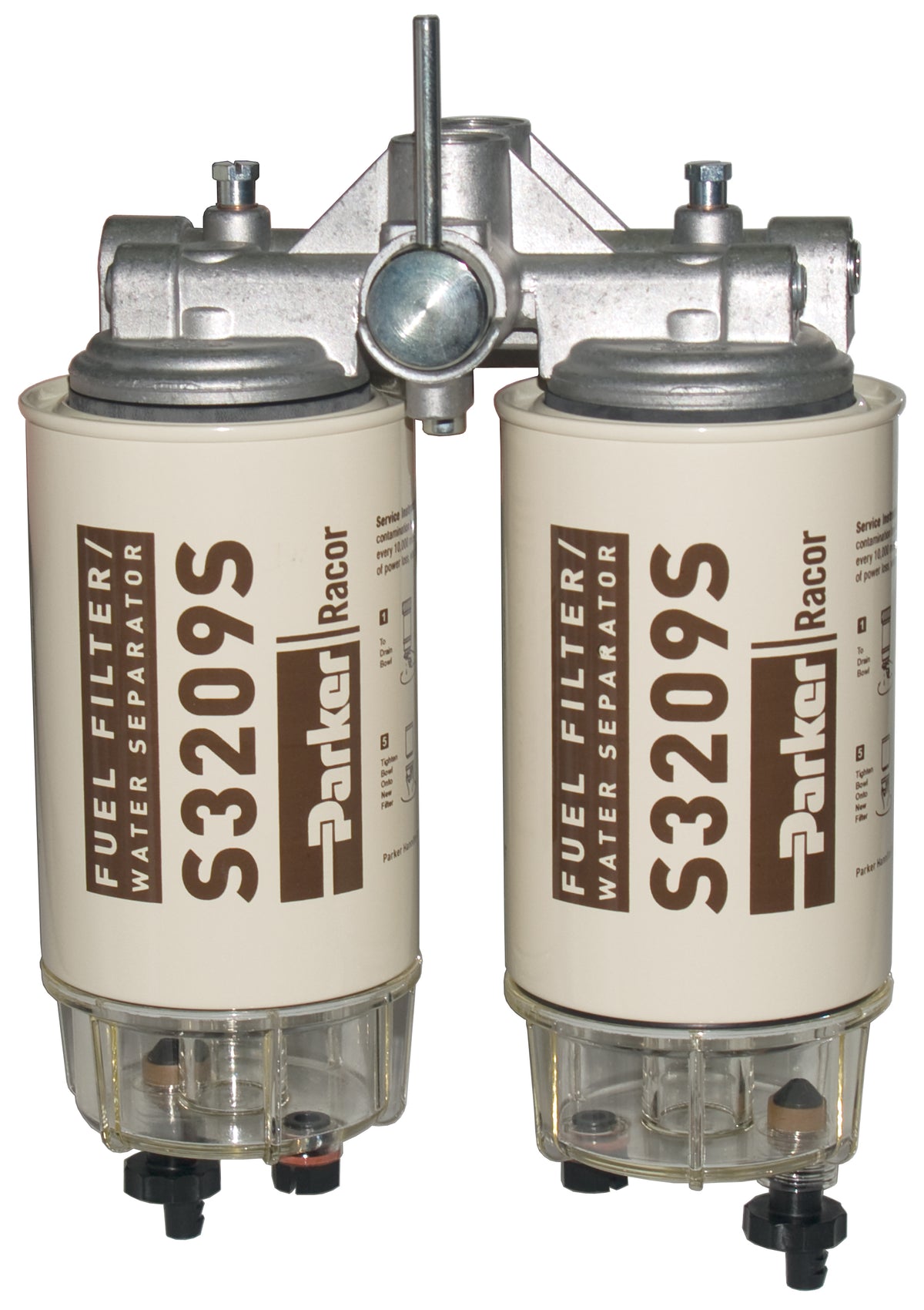Racor 75/b32009-10 dual head ff/ws assembly — RacorStore