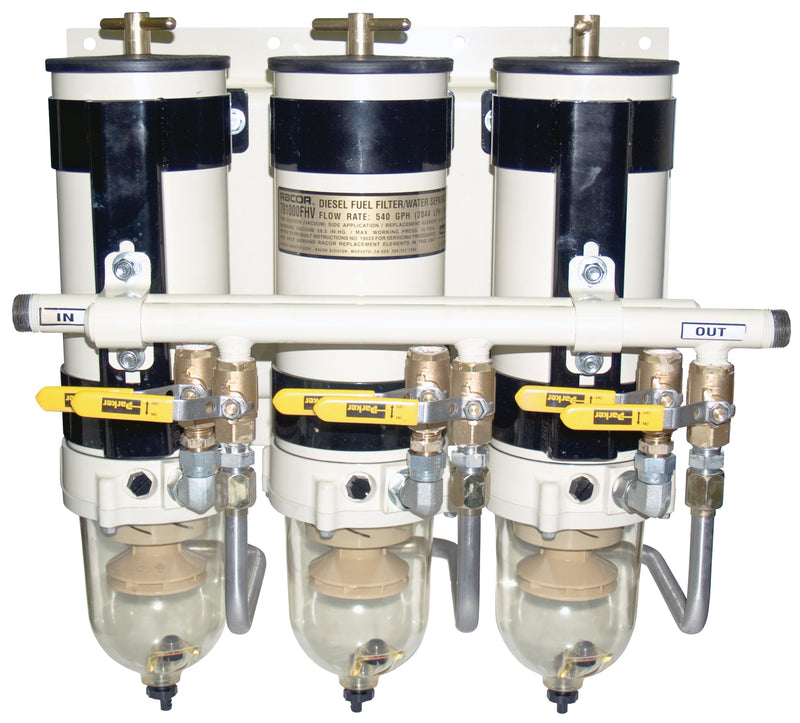 Racor 791000fhv30 filter separator triplex manifold