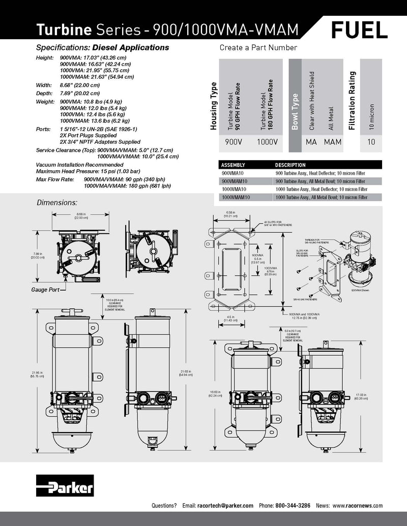 Racor 75900VMAM10