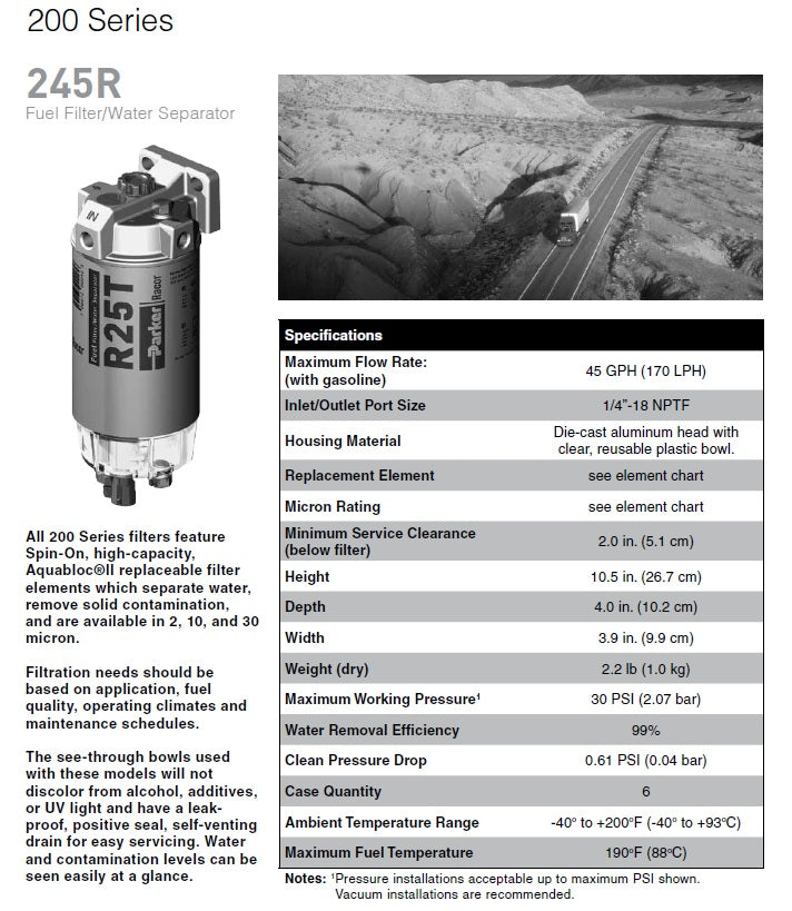 Racor 245r10 ff/ws assembly