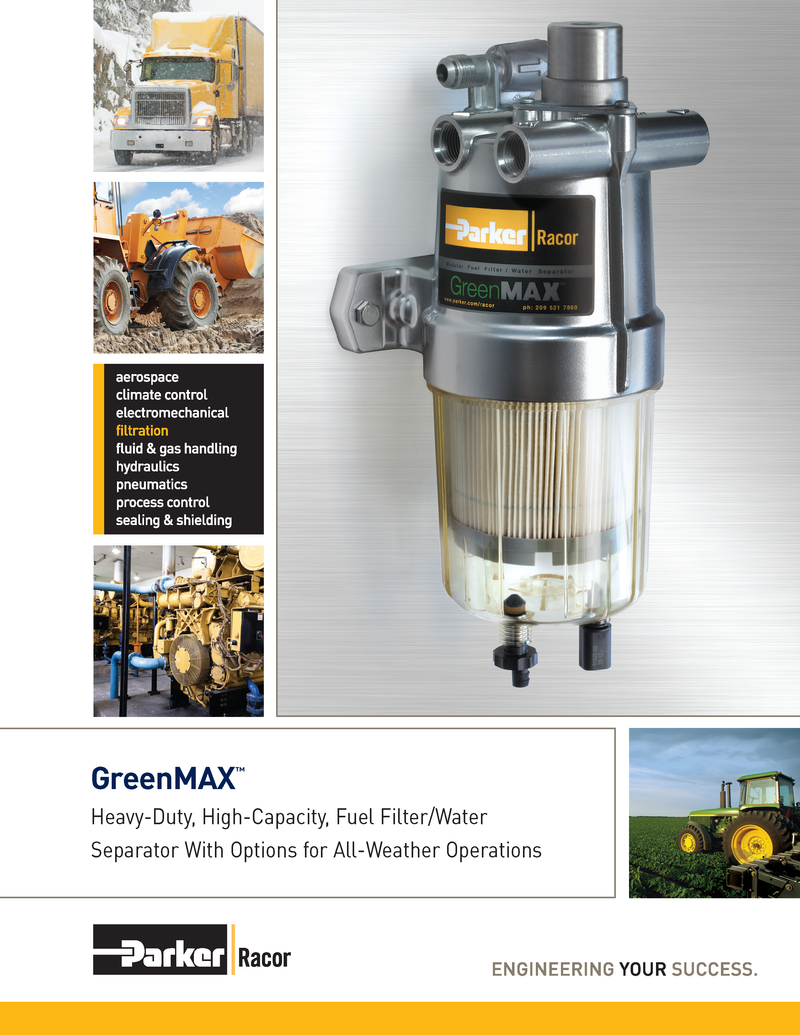 Racor 6600r1210 greenmax 12 v bowl heater, no hand primer