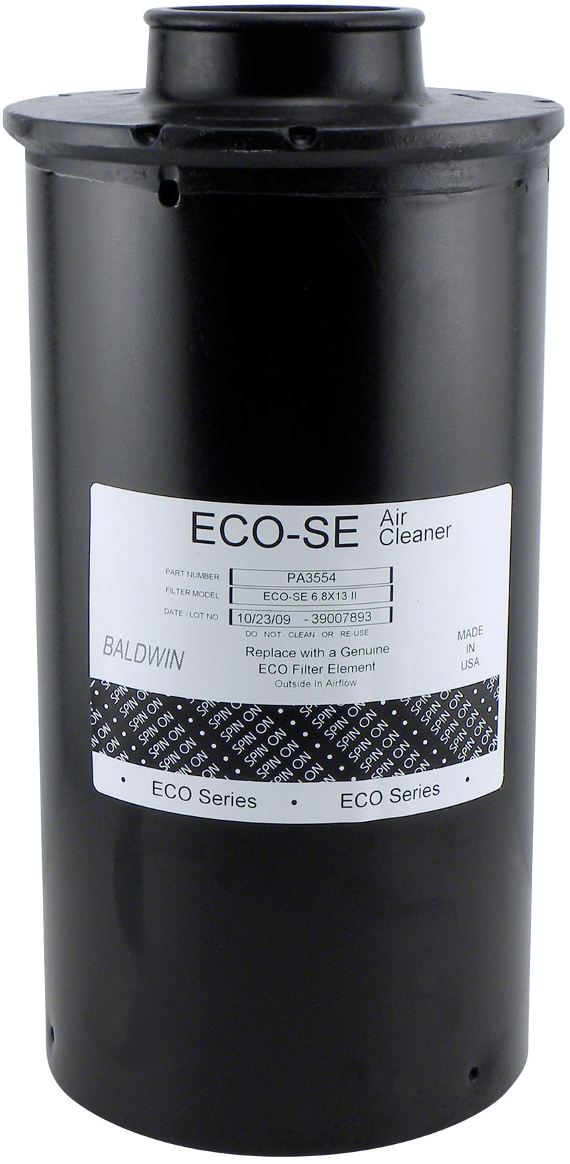 Replacement for Ecolite Air Element in Disposable Housing Part Number PA3554