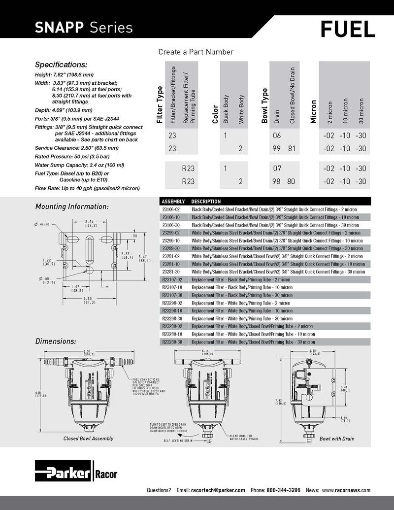 Racor 23304-10