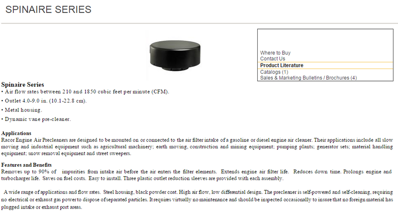 Racor 123970015 SCREEN EMBER 15.5X8.0X1